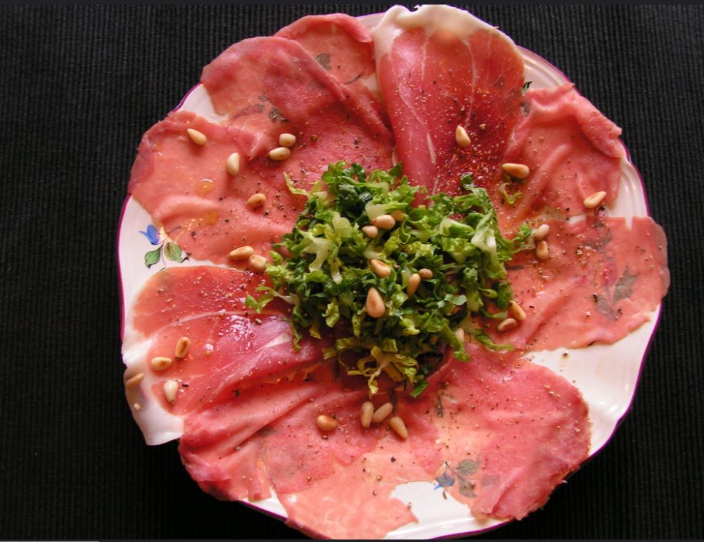 le carpaccio, plat issu de la raw food