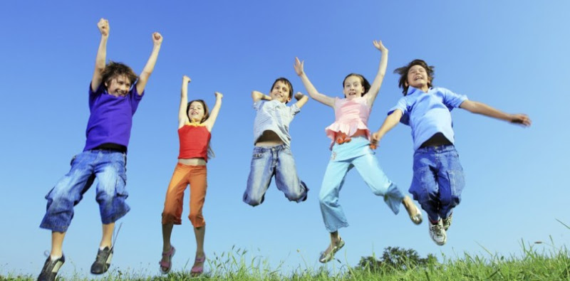 Groupe d'enfant en bonne santé