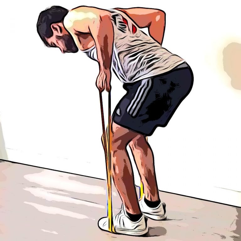 Essayez le rowing avec élastique pour obtenir un dos solide et musclé