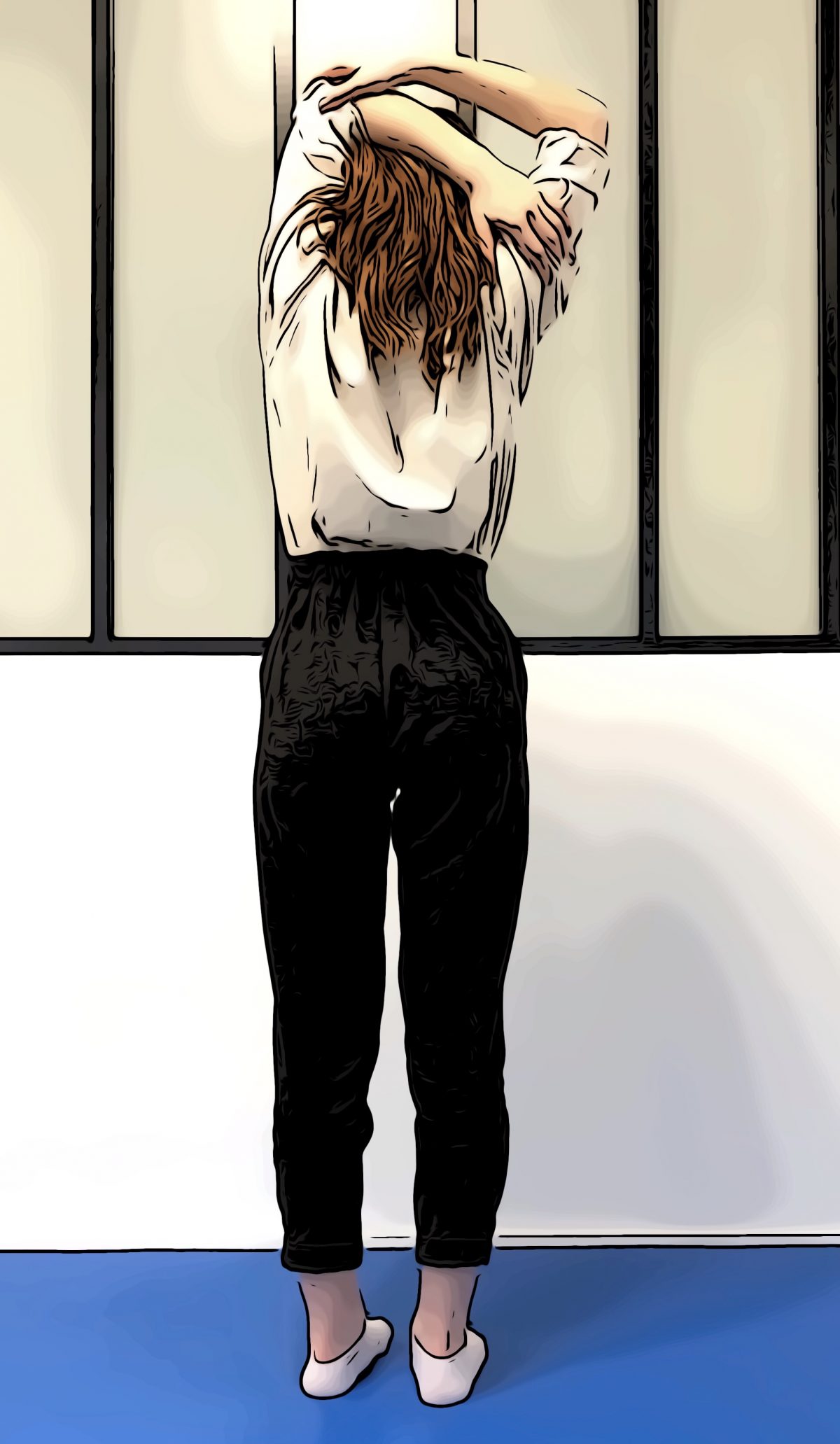 Exercices de stretching bras la routine d'un prof de sport