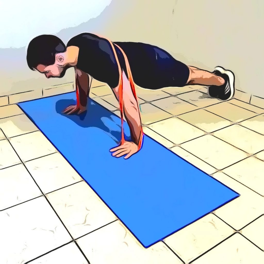 pompe avec élastique : un exercice de musculation à réaliser à domicile