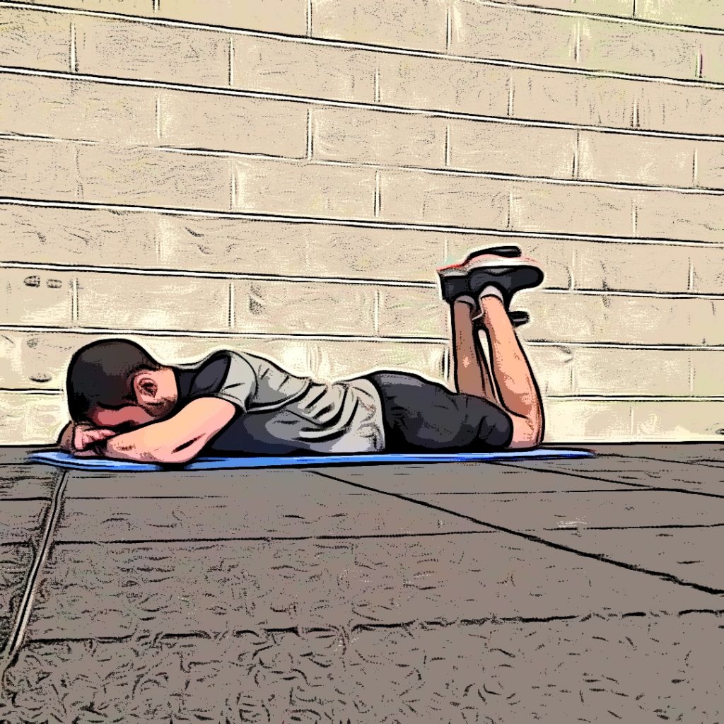 Dumbbell hamstring curl : flexion