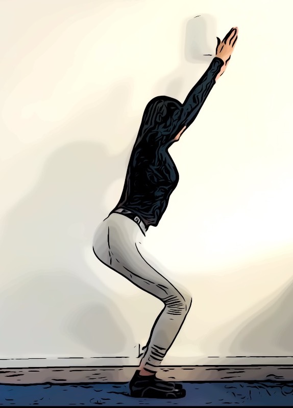 Une yogiste en posture de la chaise !